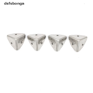 *dsfsbonga* 4 piezas de metal plateado soportes de esquina ángulo protector de la caja del tronco caso pecho venta caliente
