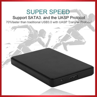 Práctico gabinete externo SATA de 2.5 pulgadas USB3.0 HDD caja ABS (6)