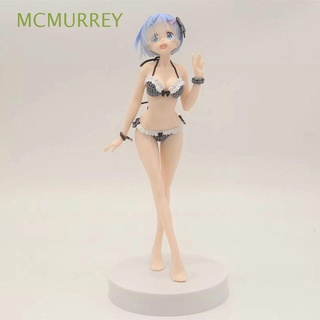 MCMURREY PVC Rem Action Figurine Rem Ram Figures Model Toy Doll Ornaments For Kids Q Version Anime Gifts Collectible Model Re:life In A Different World From Zero Rem Swimsuit Figure