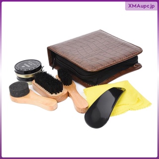 cepillos de limpieza de zapatos herramientas de pulido kit de arranque de tacón alto brillo cuidado caso de cuero