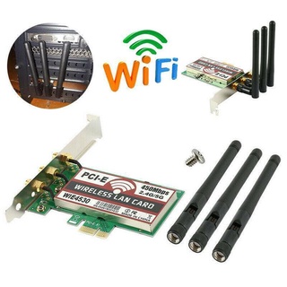 450Mbps WiFi Tarjeta De Red 3 Antenas 2.4G/5G Doble Banda Inalámbrica LAN Adaptador whywellvip (4)