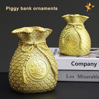 Lucky Bag hucha Creatives ahorro de dinero resina moneda banco adornos para decoración de oficina en casa