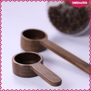 cuchara de café de medición de madera, café molido, cuchara de nogal, madera de nogal, cucharada para granos de café, granos molidos, proteína en polvo, especias, té