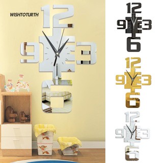 WT - adhesivo para reloj de pared, diseño de acrílico, diseño de números árabes