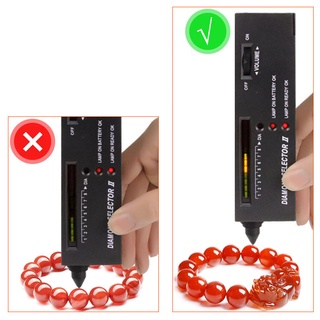 Diamond Tester Pen Selector LED Indicator Accurate Tool for Jewelry Black