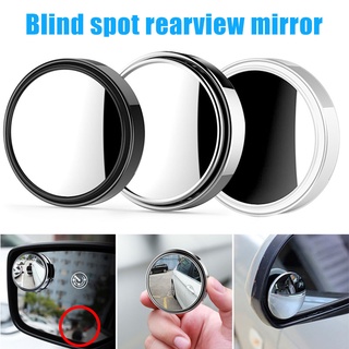 2 piezas espejo retrovisor redondo del coche 360 vista visible punto ciego conducción espejos más seguros lente (2)