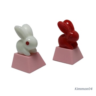 Kim DIY Teclado OEM Keycap R4 De Perfil De Altura lindo conejo Para Mx Interruptor mecánico niña regalos