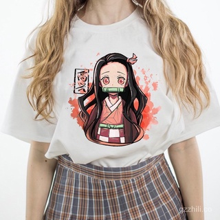 ❤Caliente Anime japonés Demon Slayer camiseta de los hombres Kawaii Kimetsu No Yaiba gráfico Tees Tanjirou Kamado Unisex Tops divertido camiseta mujer d5ER