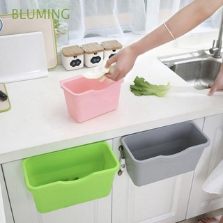 bluming muti propósito cubo de basura cocina gabinete puerta papelera contenedor mini colgando herramientas de limpieza hogar plástico cubo de almacenamiento/multicolor
