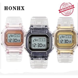 Honhx reloj transparente LED Digital deportivo deportivo para hombre y mujer Jam Tangan