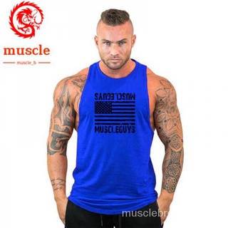 Muscle-b Culturismo Ropa Fitness Stringer Músculo Entrenamiento Chaleco Casual Algodón Gimnasio Tank Tops Hombres Sin Mangas Moda Camiseta