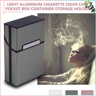 Portátil cigarrillos delgado aluminio cigarrillo caso cigarro tabaco titular caja contenedor de almacenamiento accesorios de fumar (1)