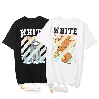 Camiseta 2021 De Alta calidad Off-White Jerry Mouse y Tom Gato Manga corta 100% algodón (1)