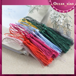 Ocean_xiao 30 piezas Mini Borlas De Seda multicolor hechos a mano flexibles con lazo pequeño nudo chino Para joyería Diy