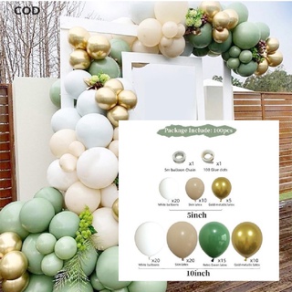 [cod] 100*avocado globos verdes guirnalda arco kit retro verde chorme oro látex decoración caliente