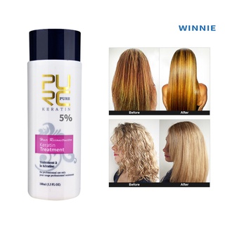 [winnie] purc unisex enderezamiento reparador purificante cabello queratina tratamiento esencia