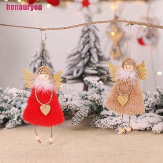 Honouryou@ adorno de navidad amor ángel alas doradas niña árbol de navidad adornos (4)