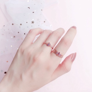 Anillo Pandora Con Caja Promesa 18k Oro Rosa Chapado En Disney Princesa Diamante (Tamaño Ajustable) (8)