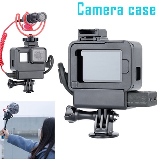 mjj cámara caso carcasa carcasa protectora vlogging marco accesorios para gopro hero 7 6 5