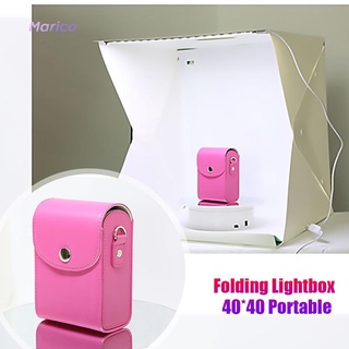 Ma-Portátil 40X40cm Mini caja de luz plegable luz LED estudio de fotografía Softbox-COD