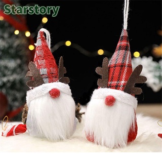 starstory hecho a mano colgante enano decoración de fiesta gnomos muñecas adornos de navidad año nuevo hogar colgante regalos niños regalo árbol decoraciones navidad colgante feliz navidad gnome sin cara