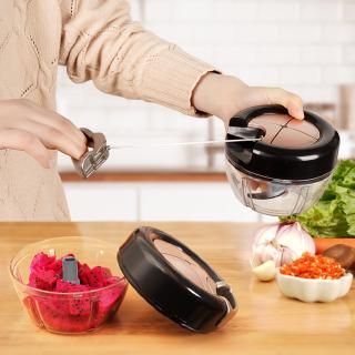 Picadora manual de alimentos para verduras frutas nueces cebollas picadora de mano picadora batidora mezclador de alimentos procesador de alimentos (3)