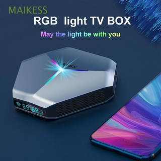 MAIKESS A95X F4 Home Theater Smart TV Box Video Media Player Android 11 Amlogic S905X4 Bluetooth Dual Wifi RGB Light Youtube 4G 64GB 128GB 3D 8K Set Top Box