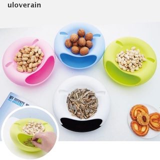 [en] lazy snack bowl de plástico de doble capa para aperitivos, cuenco de frutas.