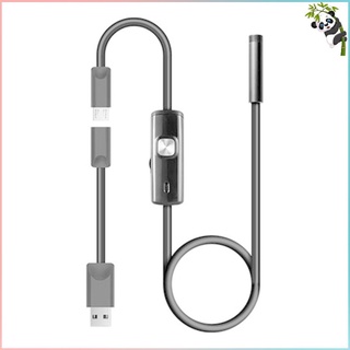 1 M /7 mm lente Cable USB Mini cámara de inspección rígida tubo serpiente impermeable endoscopio borescopio con 6 LED para teléfono Android (1)