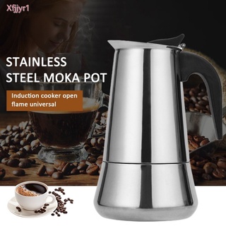 【ready】 Stainless Steel Italian Top Moka Espresso Cafeteira Expresso Percolator 2/4/6/9/12 Cups Stovetop Coffee Maker Moka Pot xfjjyr1