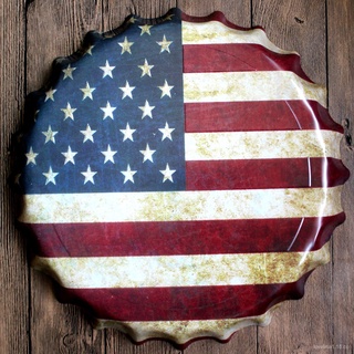 Bandera Americana Retro pintura decorativa Tres-Dimensional La tapa de la botella Artesanía Bar Bar de té