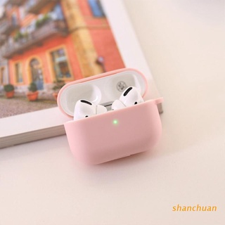 shan Silicone Case Protective Case Silicone Shockproof Compatible with Apple AirPods 3 Headphone Earphone Case Pouch Wireless