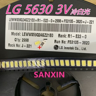 50-500pcs para LG 5630 3V W LED retroiluminación LED de potencia media LED blanco frío LCD retroiluminación para TV