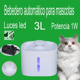 Bebedero automático para gatos / perros / mascotas con luz nocturna eléctrica para mascotas, riego automático para atraer a las mascotas a beber