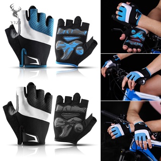 Y1zj 1 par de guantes de medio dedo transpirable antideslizante a prueba de golpes para ciclismo Fitness deportes