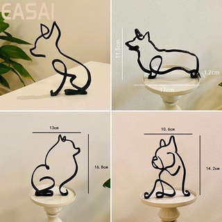 perro minimalista arte escultura decoración decoración del hogar hoja de hierro artesanía [easa1]