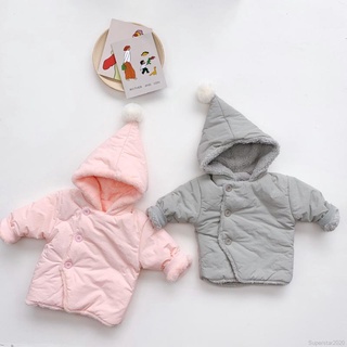 Superstar bebé niña abrigo caliente invierno con capucha capa bebé Outwear niños sudadera abrigo chaquetas ropa