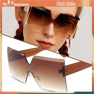 gafas de sol personalizadas cuadradas de gran tamaño clásicas polarizadas gafas de sol sin montura de moda para mujeres y hombres