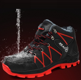 invierno cálido tela de los hombres de hierro de acero del dedo del pie botas de seguridad zapatos proteger tops altos antideslizante (5)