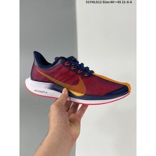 nike Zoom Pegasus 35 Turbo Negro Rojo Naranja Zapatos Para Correr Hombres De Mujer
