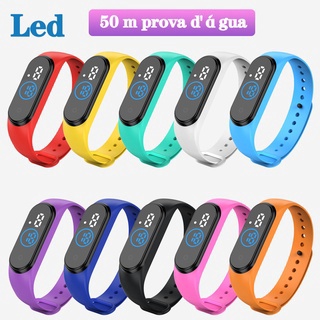 Reloj de pulsera Digital deportivo con LED unisex/multicolores/de 9.9 pzas