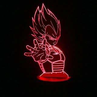 Yx-mo Anime Dragon Ball Son Goku figura luz de noche táctil LED lámpara de mesa decoración (2)