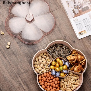 【BSB】 Tier Colorful Flower Shape Candy Storage Box Fruit Nuts Tray Bowl Organizer Box 【Baishangbest】