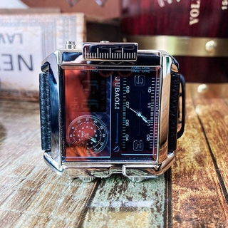 Square large dial watch men's fashion trend multi-function electronic watch waterproof luminous