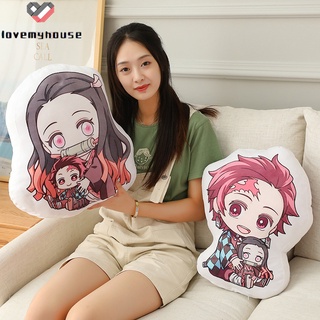 demon slayer anime almohada de felpa acogedor abrazo suave almohada anime decoraciones para el hogar (5)