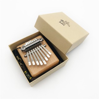 8 teclas mini Kalimba pulgar Piano acústico dedo Piano instrumento de música madera de haya