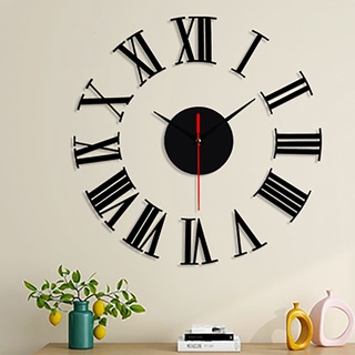 [Lamourni] reloj silencioso de pared sin marco, diseño de espejo 3D, decoración de oficina (1)