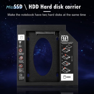 Missece Portátil HDD Caddy 2.5 Pulgadas 9.5 Mm SATA SSD 2o Disco Duro CD DVD-ROM Caso