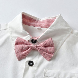 Conjunto de ropa para niños/Camiseta de moño/corbata con tirantes/corbata para hombre (8)