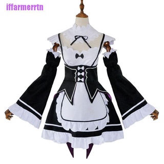 [iffarmerrtn]Animer Cosplay Costume Ram/Rem Sets Superior Quality Anime Convention Maid Dress (2)